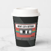レトロミックステープ誕生日パーティー 紙コップ (裏面)