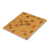 レトロミッドセンチュリーアートワードオークル タイル (側面)