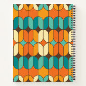 レトロミッドセンチュリーオモダンレンジパーソナライズされたレシピ ノートブック (裏面)