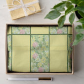 レトロミッドセンチュリーカントリーヴィンテージフローラオンイエロー 薄葉紙 (ギフト)