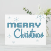 レトロミッドセンチュリークリスマスパーティの招待状ホワイト 招待状 (スタンド正面)