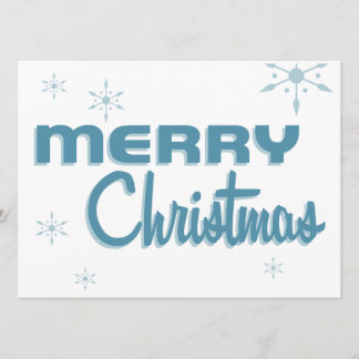 レトロミッドセンチュリークリスマスパーティの招待状ホワイト 招待状