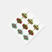 レトロミッドセンチュリークリスマスホリデーボーブル スタンダードカクテルナプキン (角)