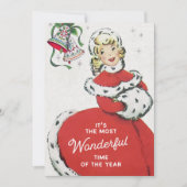 レトロミッドセンチュリークリスマスレディ シーズンカード (正面)