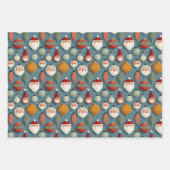 レトロミッドセンチュリークリスマス ラッピングペーパーシート (正面2)