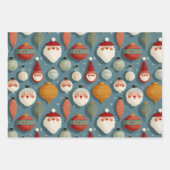 レトロミッドセンチュリークリスマス ラッピングペーパーシート (正面)
