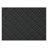 レトロミッドセンチュリージオメトリックスターズアートデザイン テーブルクロス (正面(横))