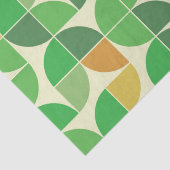 レトロミッドセンチュリージオメトリックフローラグリーン 薄葉紙 (詳細)