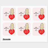 レトロミッドセンチュリースタイルナッツあなたについてバレンタイン スクエアシール (シート)