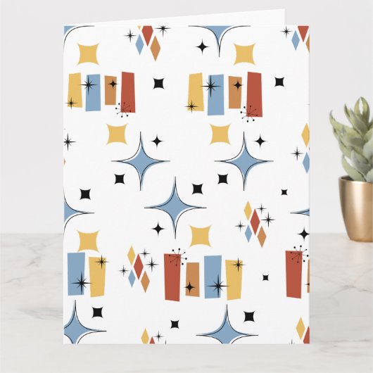 レトロミッドセンチュリースターバスト カード (小さな植物)