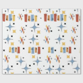 レトロミッドセンチュリースターバスト ラッピングペーパー (フラット)