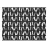 レトロミッドセンチュリーティラドロップズブラック テーブルクロス (正面(横))