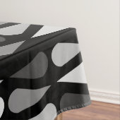 レトロミッドセンチュリーティラドロップズブラック テーブルクロス (インサイチュ)