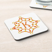 レトロミッドセンチュリーデザイン パーソナライズされた コースター (左側)