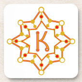 レトロミッドセンチュリーデザイン パーソナライズされた コースター (正面)