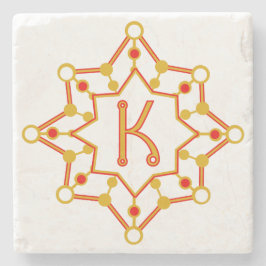 レトロミッドセンチュリーデザイン パーソナライズされた ストーンコースター