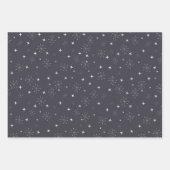 レトロミッドセンチュリーハウスクリスマスパターン ラッピングペーパーシート (正面2)