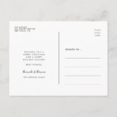 レトロミッドセンチュリーパターンハッピーホリデーズ写真 ポストカード (裏面)