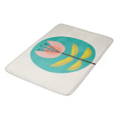 レトロミッドセンチュリーフラワー バスマット (アングル)