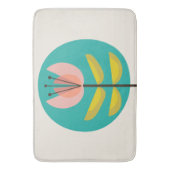 レトロミッドセンチュリーフラワー バスマット (正面縦)