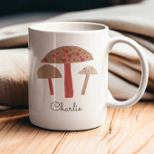 レトロミッドセンチュリーマッシュルームかわいいヴィンテージインスパイア- コーヒーマグカップ