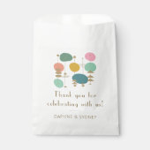 レトロミッドセンチュリーモダンカスタムウェディングありがとう フェイバーバッグ (正面)