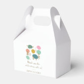 レトロミッドセンチュリーモダンカスタムウェディングありがとう フェイバーボックス (正面サイド)