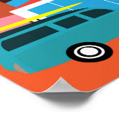 レトロミッドセンチュリーモダンカリフォルニアプリント ポスター (角)