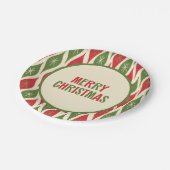 レトロミッドセンチュリーモダンキュート50sメリークリスマス ペーパープレート (アングル)