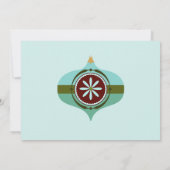 レトロミッドセンチュリーモダンクリスマスオーナメント 招待状 (裏面)