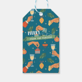 レトロミッドセンチュリーモダンクリスマスホリデーギフトTa ギフトタグ