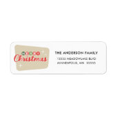 レトロミッドセンチュリーモダンクリスマス差出人住所 ラベル (正面)