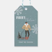 レトロミッドセンチュリーモダンクリスマス ギフトタグ (正面)