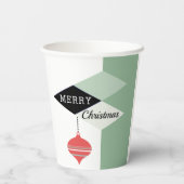 レトロミッドセンチュリーモダンクリスマス 紙コップ (裏面)
