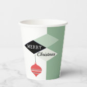 レトロミッドセンチュリーモダンクリスマス 紙コップ (正面)
