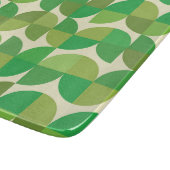 レトロミッドセンチュリーモダングリーンジオメトリパターン カッティングボード (角)