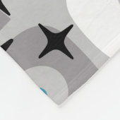 レトロミッドセンチュリーモダンコズミック抽象芸術パターン フリースブランケット (角)