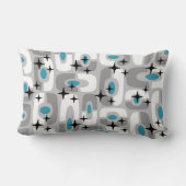 レトロミッドセンチュリーモダンコズミック抽象芸術パターン ランバークッション (裏面)