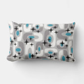 レトロミッドセンチュリーモダンコズミック抽象芸術パターン ランバークッション (正面)