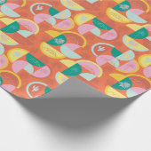 レトロミッドセンチュリーモダンサニーパーム春 ラッピングペーパー (角)