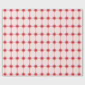 レトロミッドセンチュリーモダンスターズレッド&ライトピンク ラッピングペーパー (フラット)