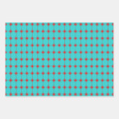 レトロミッドセンチュリーモダンスターバストパターン ラッピングペーパーシート (正面3)