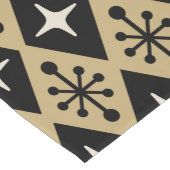 レトロミッドセンチュリーモダンダイヤモンドスターバストパターン ショートテーブルランナー (コーナー)