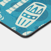 レトロミッドセンチュリーモダンティキパターン デスクマット (コーナー)