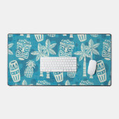 レトロミッドセンチュリーモダンティキパターン デスクマット (キーボード&マウス)