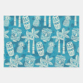 レトロミッドセンチュリーモダンティキパターン ラッピングペーパーシート (正面)