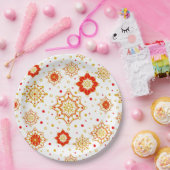 レトロミッドセンチュリーモダンデザイン ペーパープレート (パーティー)