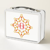 レトロミッドセンチュリーモダンデザイン メタルランチボックス (裏面)