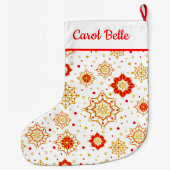 レトロミッドセンチュリーモダンデザイン ラージクリスマスストッキング (裏面)