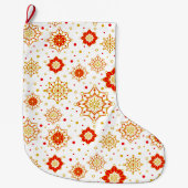 レトロミッドセンチュリーモダンデザイン ラージクリスマスストッキング (正面)